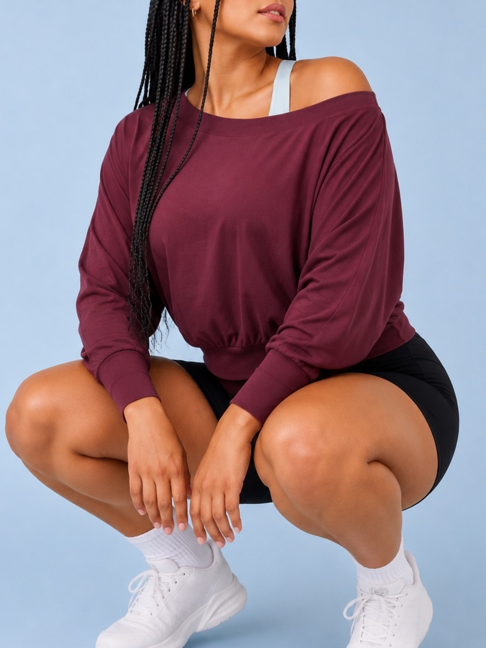 ⚡️ OLD NAVY NWT CloudMotion Go-Dry Dolman Sleeve Top Mulberry Plum Gym Top XXL